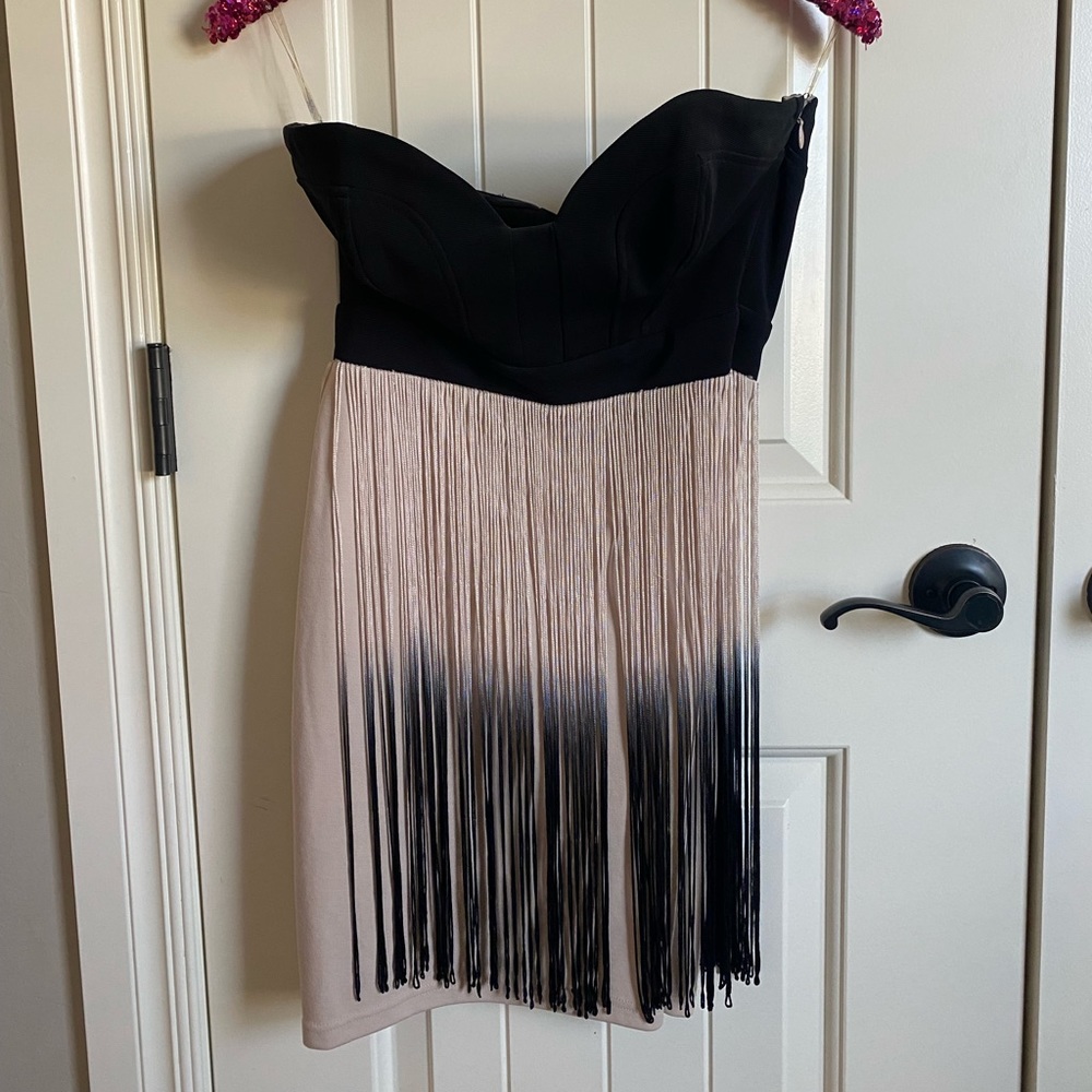 Lipsy London Fringe Mini Dress size 6 (fits like 4)